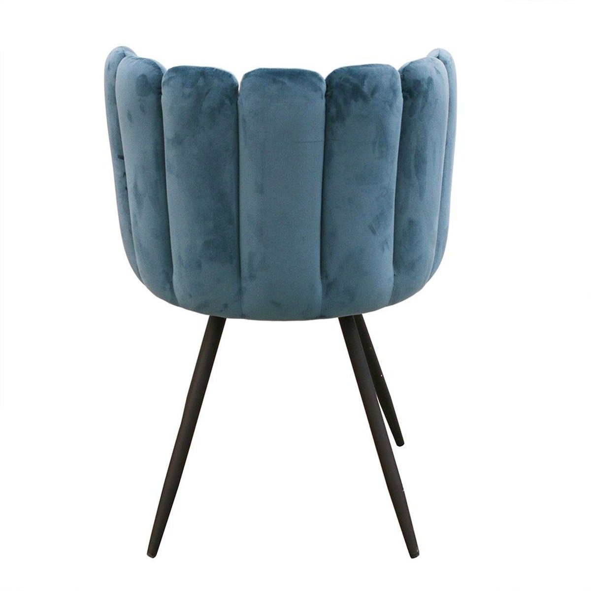 Chaise Velours Ariel Noire bleu, DECORATIE