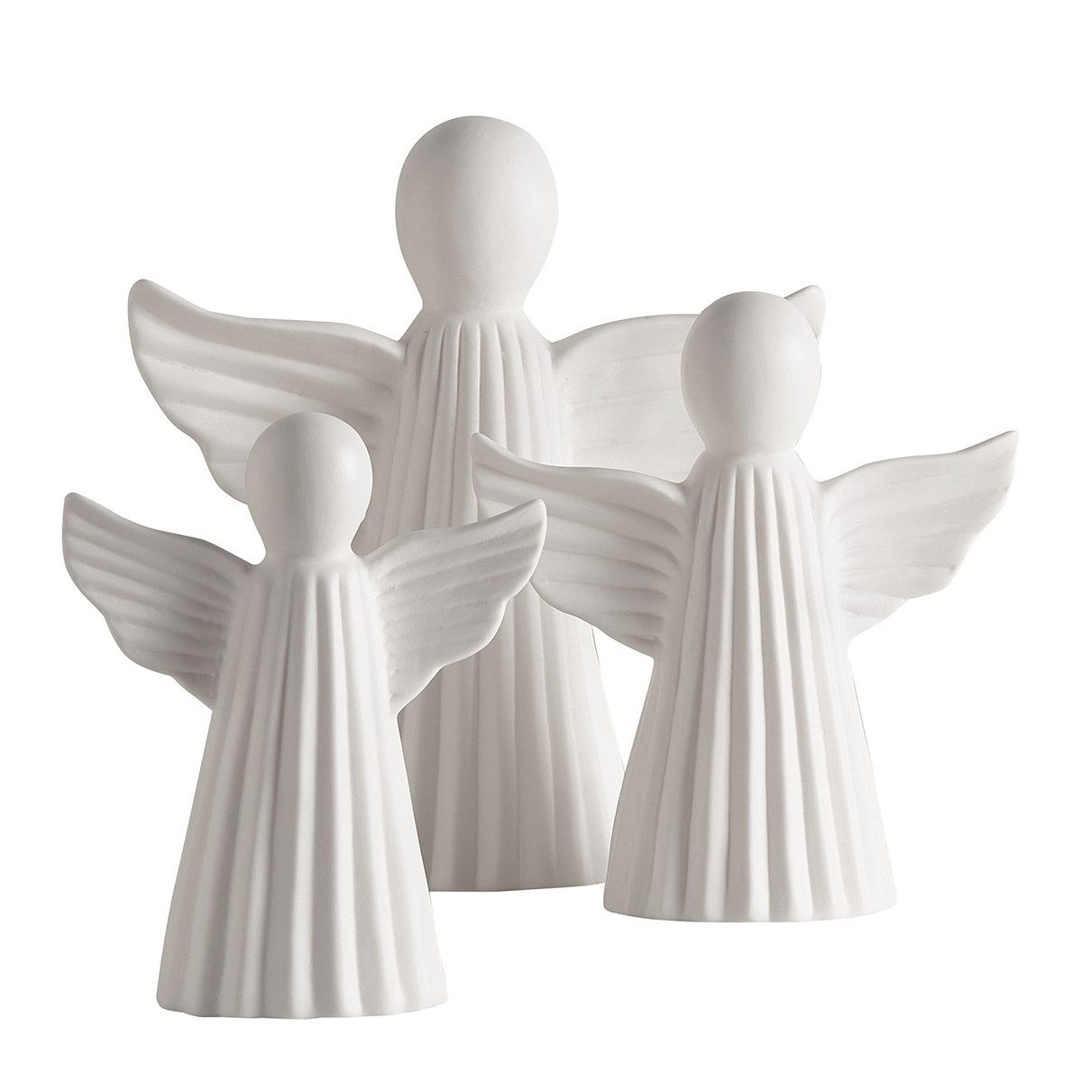 Ange décoratif en céramique grand modèle blanc, MATHILDE M