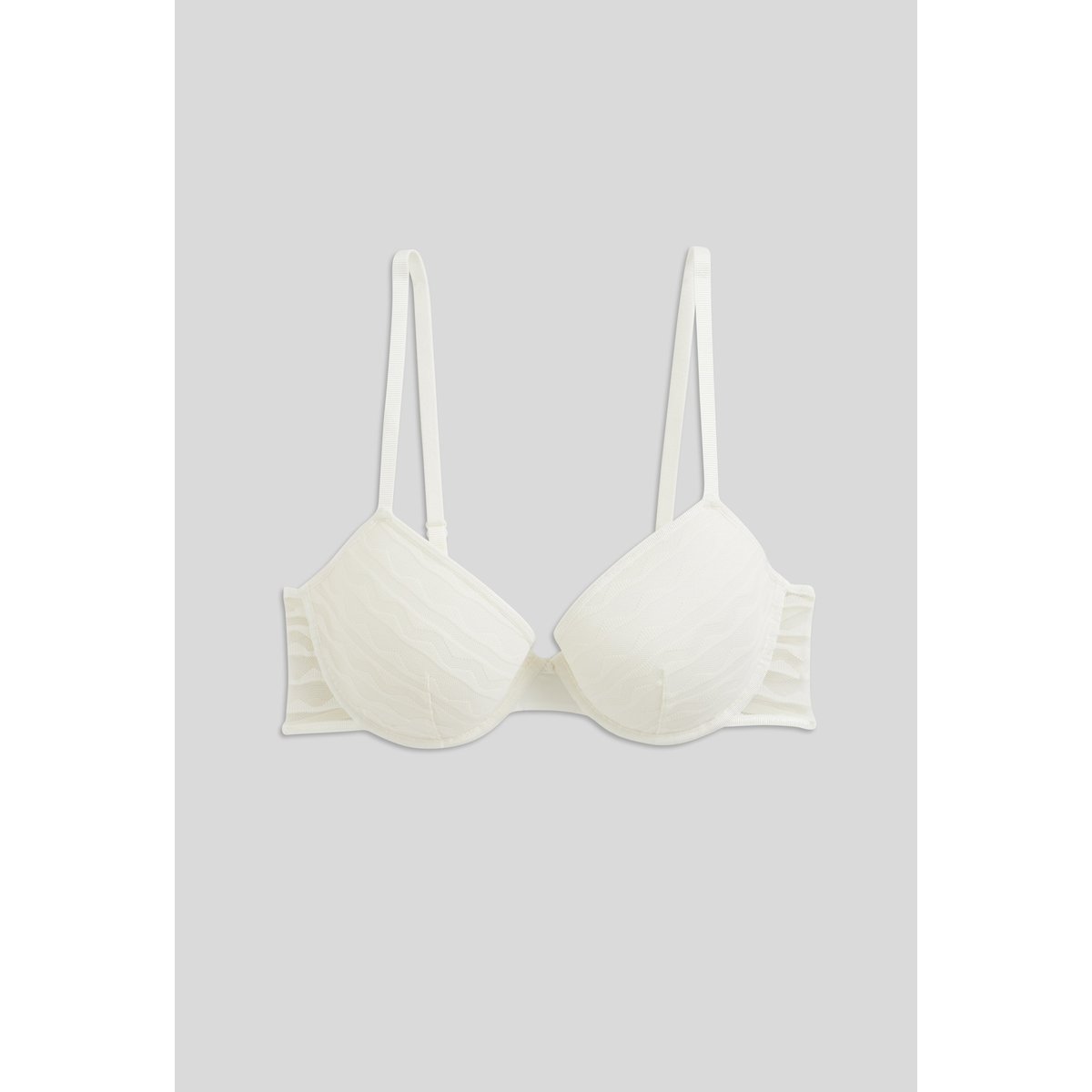 Soutien-gorge corbeille paddé FATOU en dentelle, Oeko-Tex ivoire, MONOPRIX