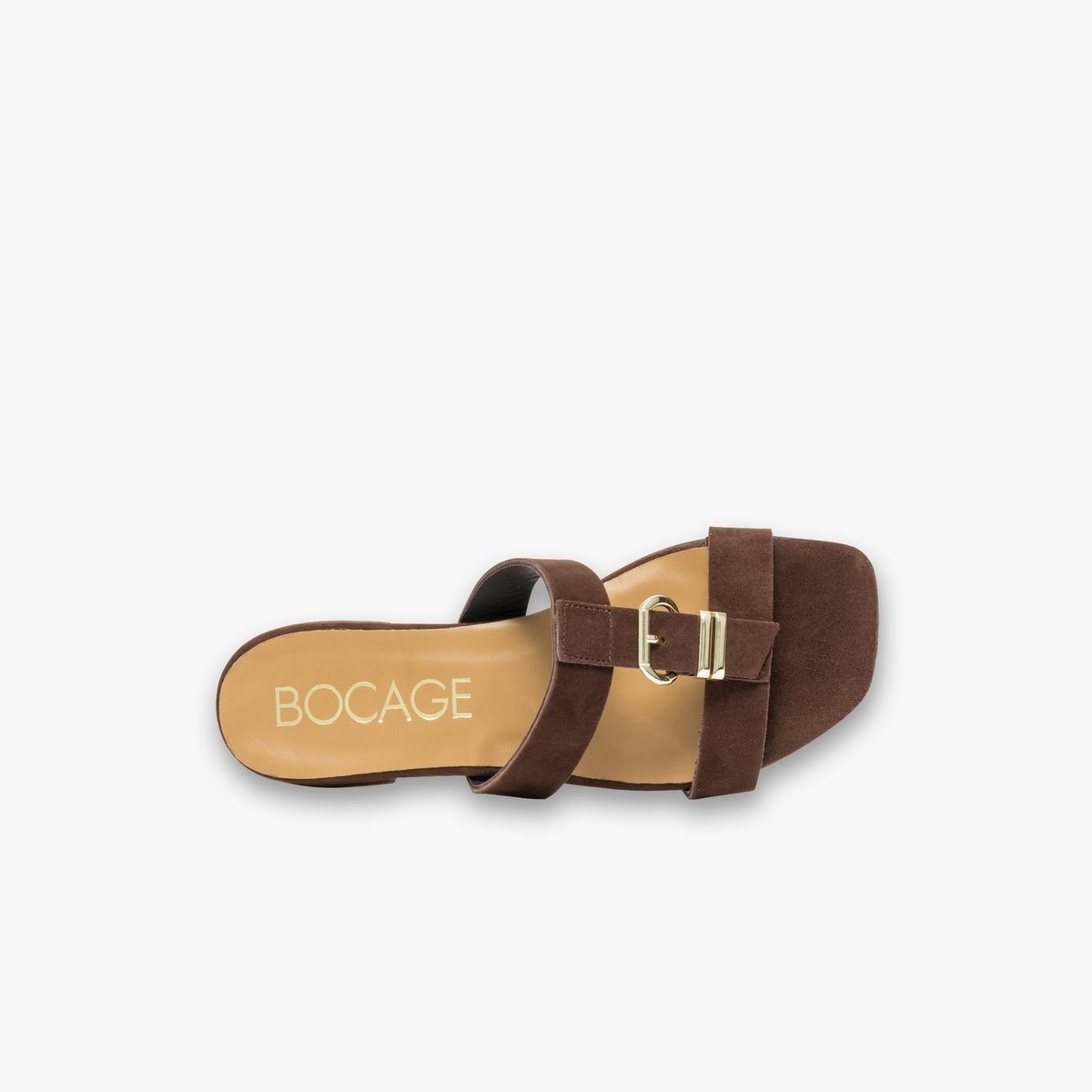 Mule en cuir YSEE marron marron fonce, BOCAGE