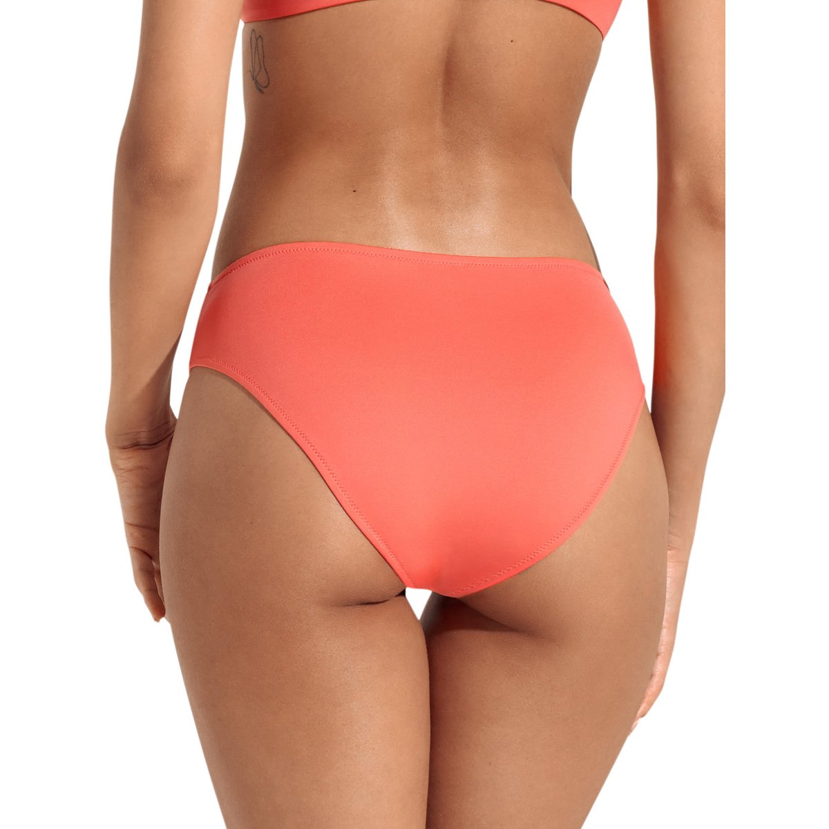 Bas maillot slip de bain taille haute Iceland orange, LISCA