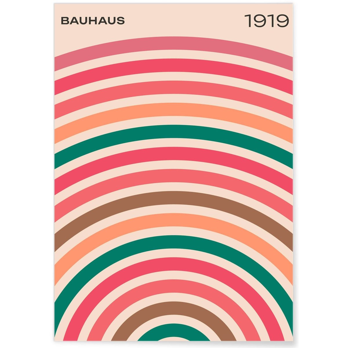Affiche Bauhaus 8 blanc, L'AFFICHERIE