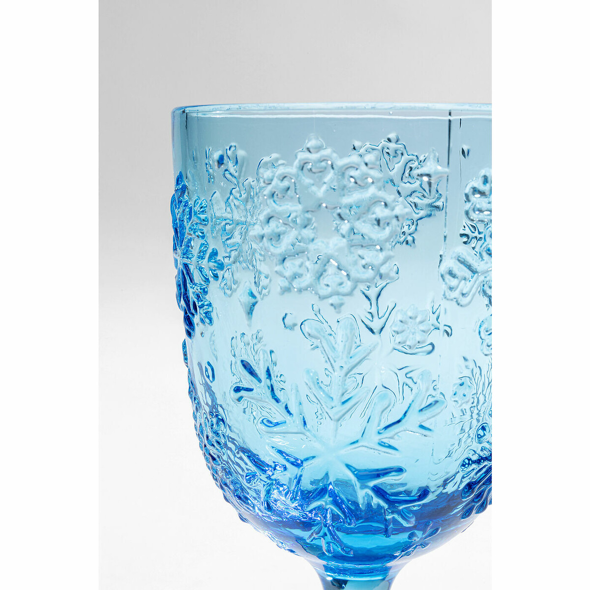 Verre à vin Ice Flowers bleu bleu, KARE DESIGN