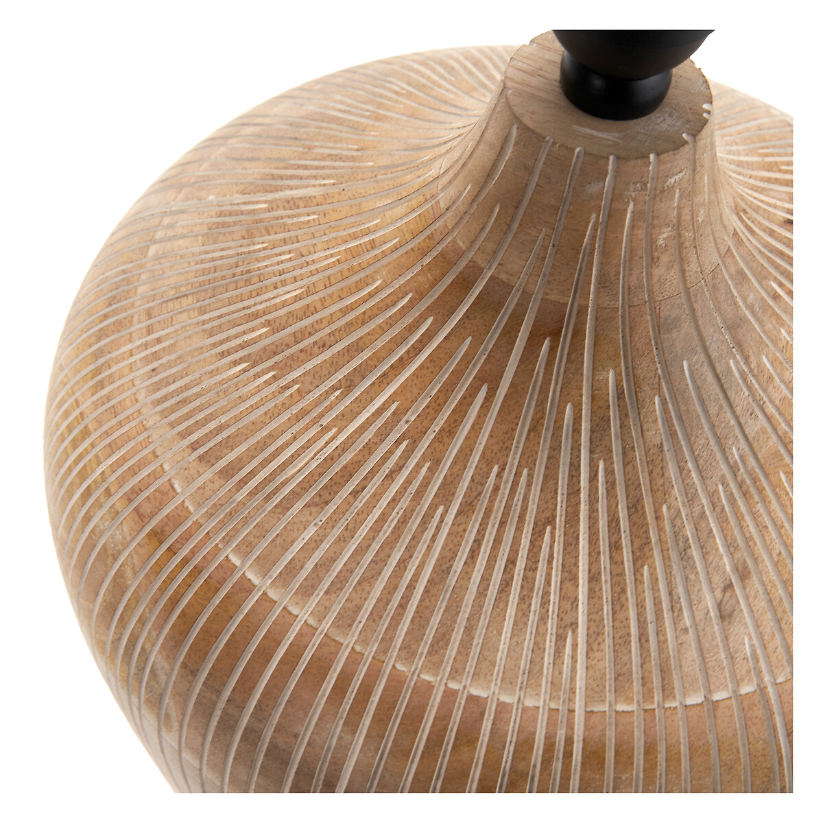 Thompson Textured Wood Table Lamp Base in White Wash white, ÉDITÉ