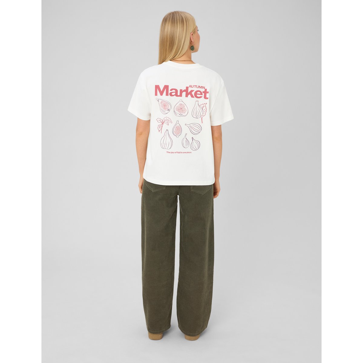 T-shirt imprimé manches courtes blanc écru, BZB