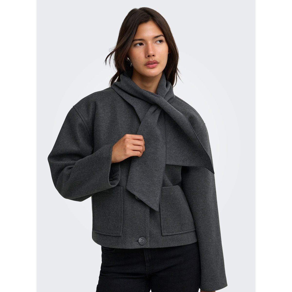 Veste dark grey melange, ONLY