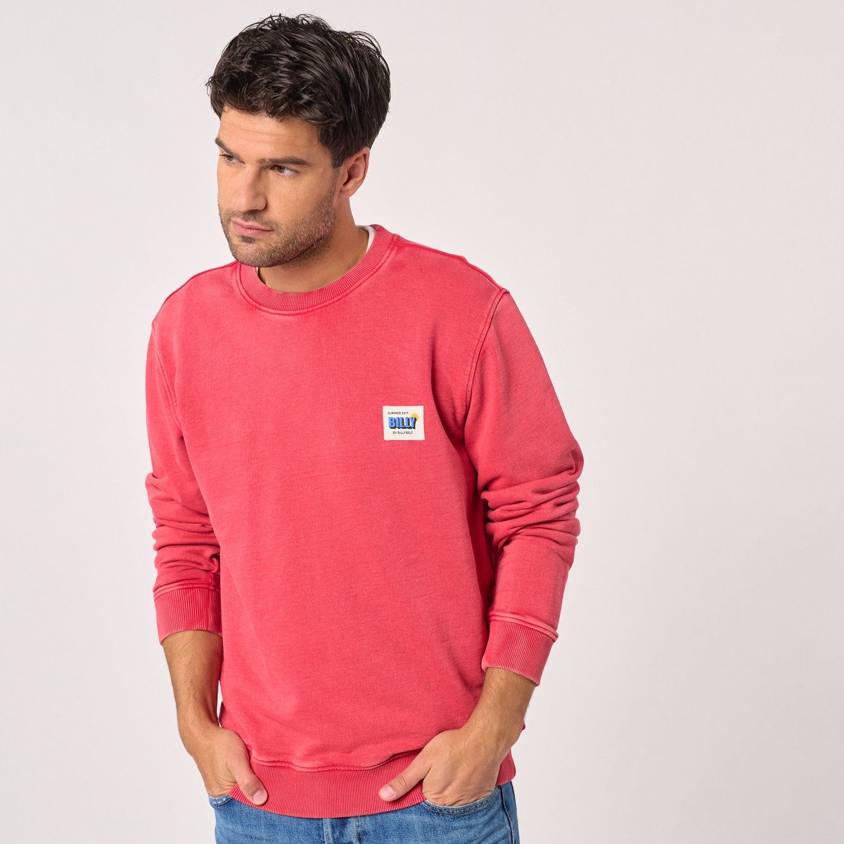 Sweatshirt en coton biologique VINTAGE rouge, BILLYBELT