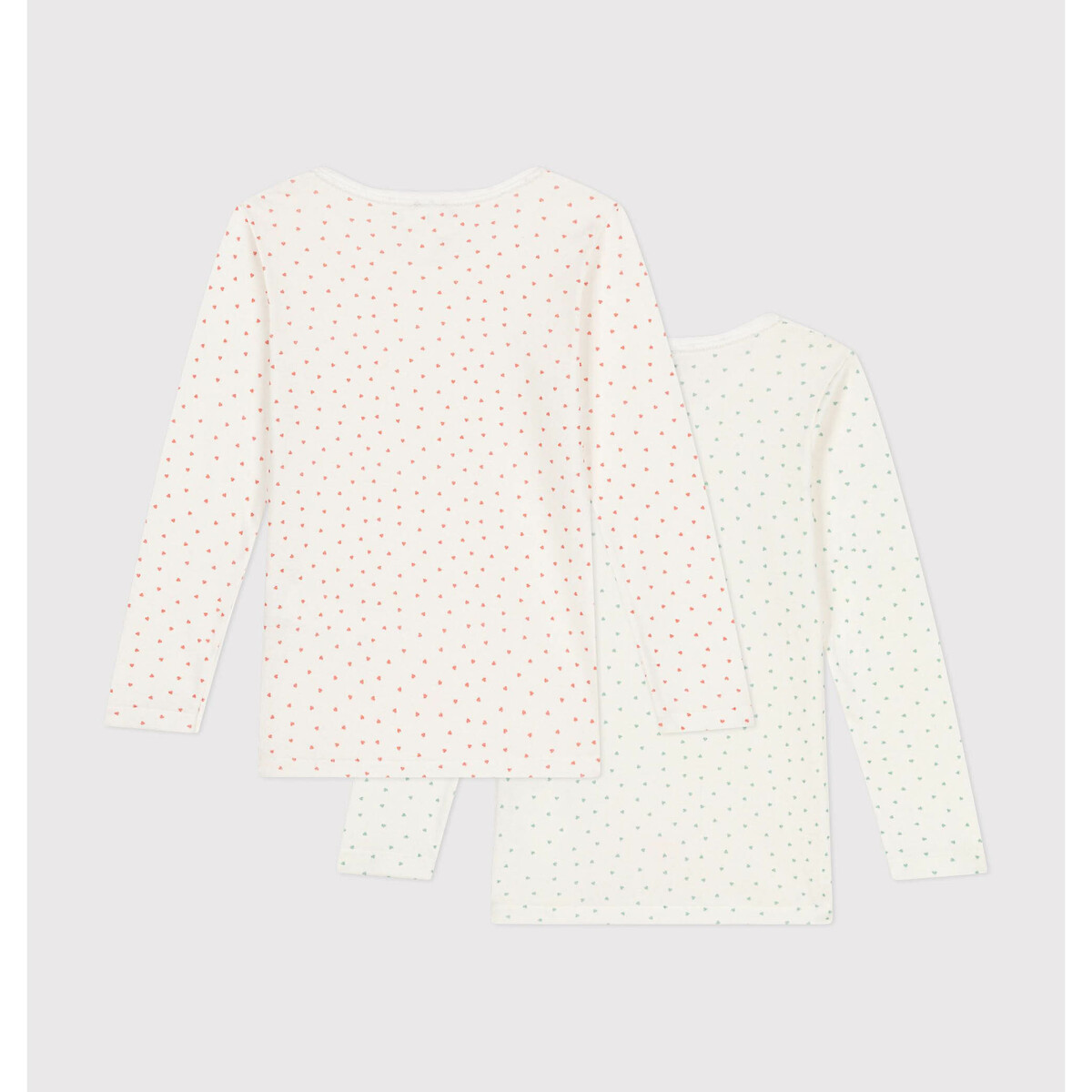 Pack of 2 T-Shirts in Printed Cotton white with print, PETIT BATEAU