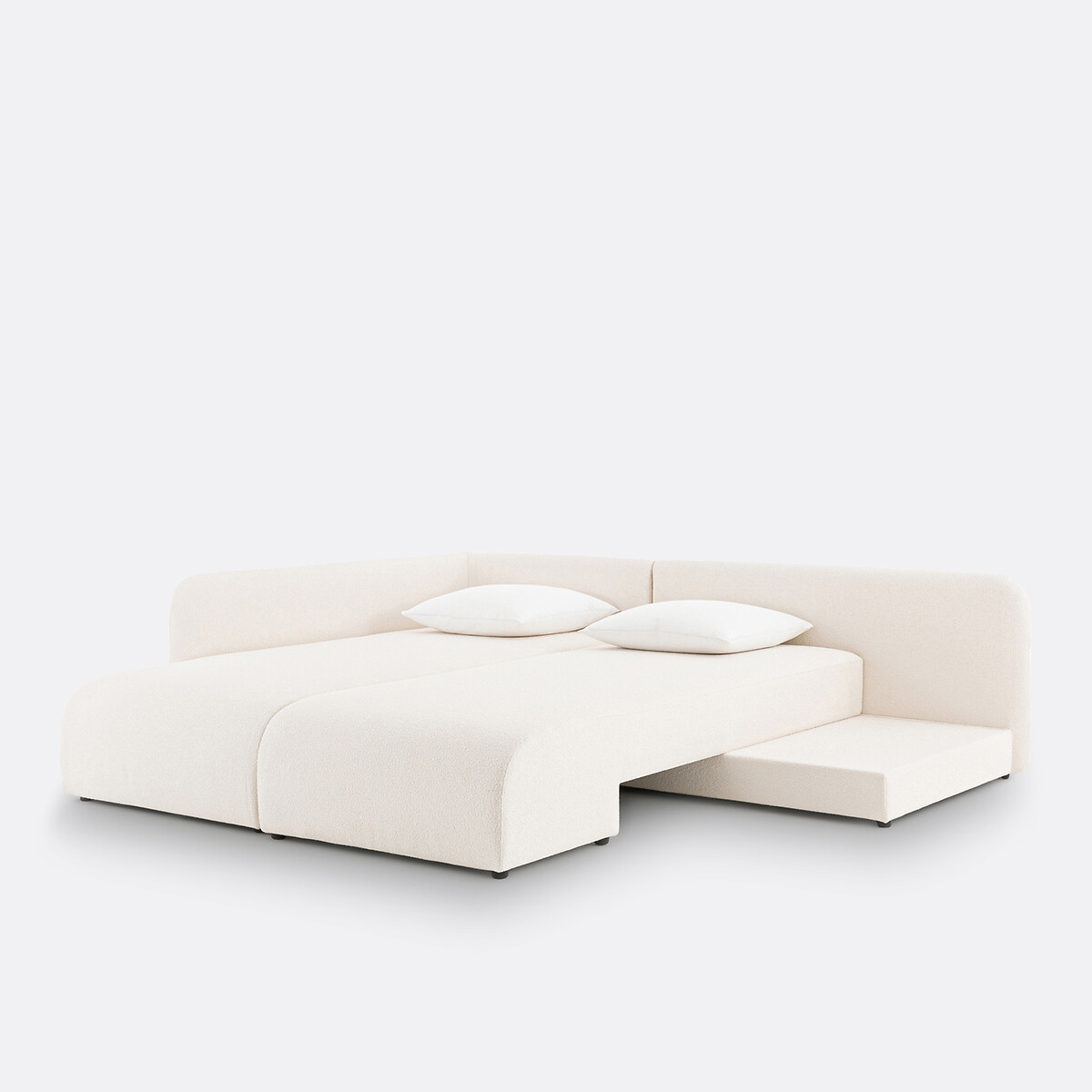 Sofá cama rinconero bouclette, Gina crudo, LA REDOUTE INTERIEURS