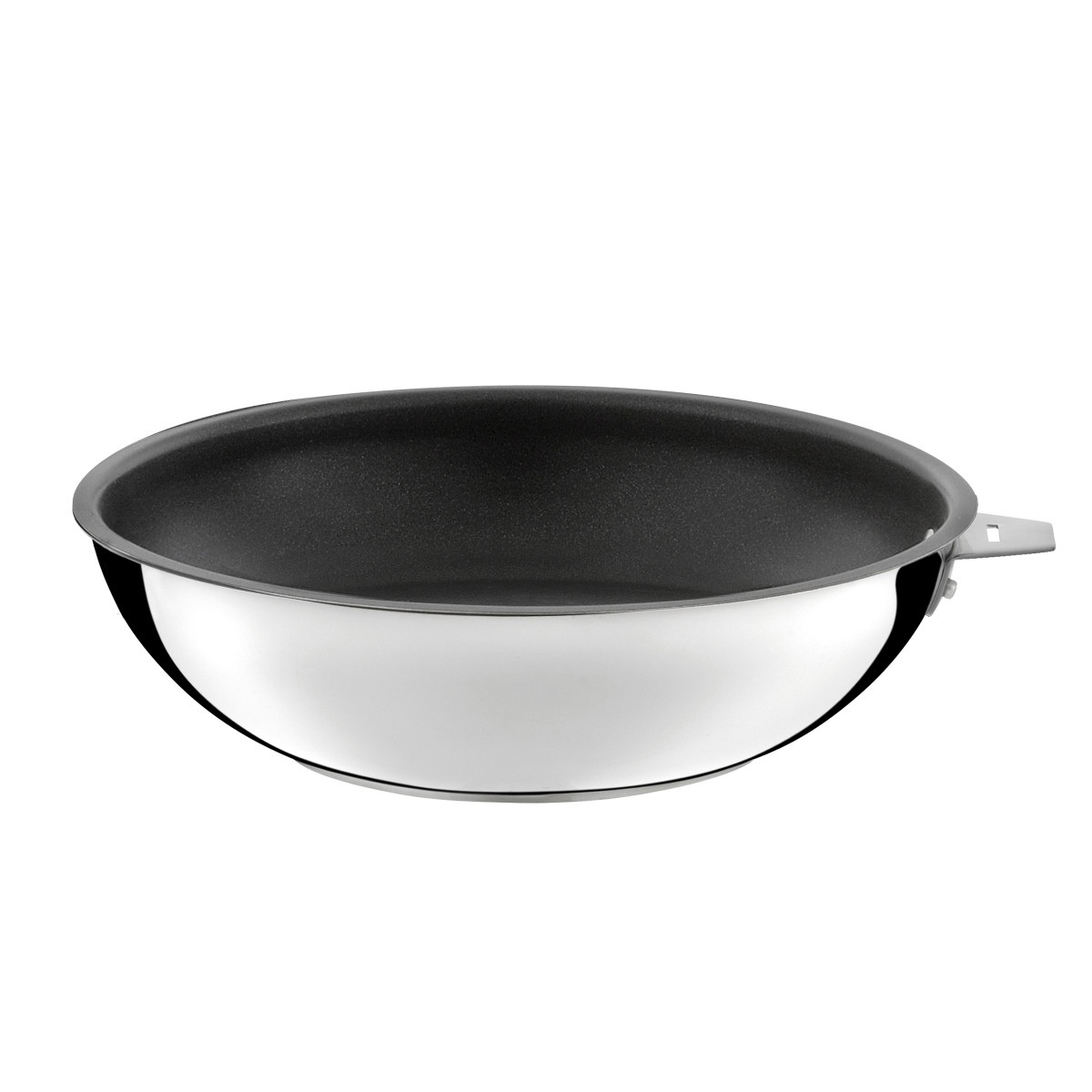 Wok 28 cm avec revêtement céramique, couvercle et poignée - MALICE inox, CUISINOX