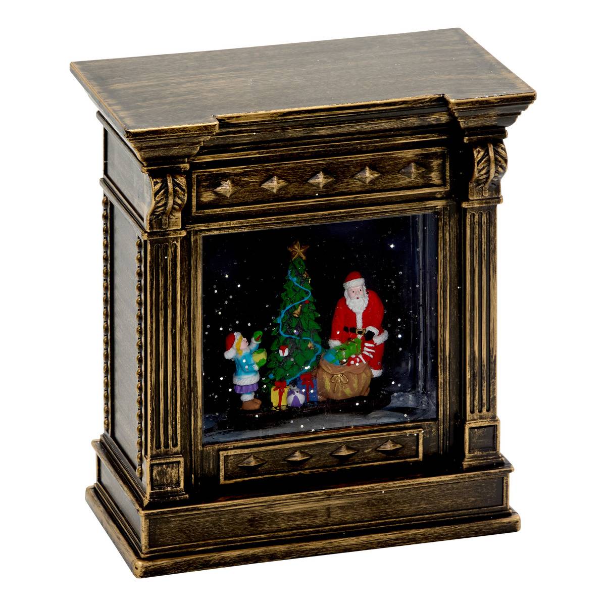 DKP INT CHEMINEE EAU 1L H19 P marron, FEERIC LIGHTS & CHRISTMAS