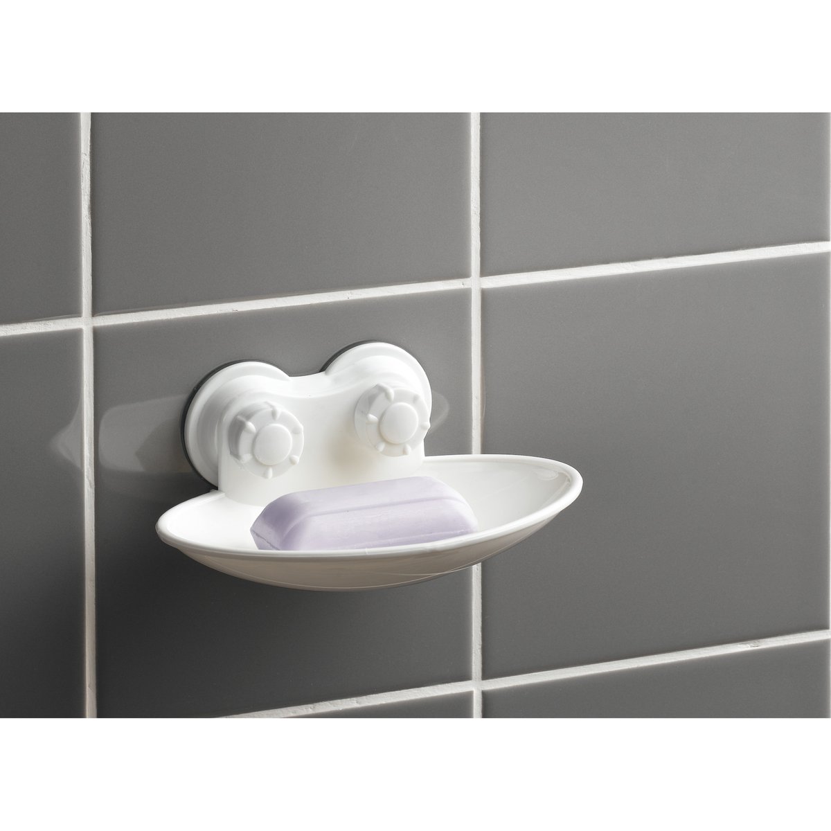 Porte savon à ventouse blanc, DOUCEUR D'INTÉRIEUR