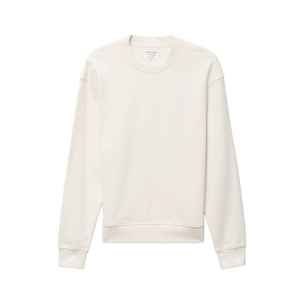 Sweat manches longues en coton ecru, BONOBO