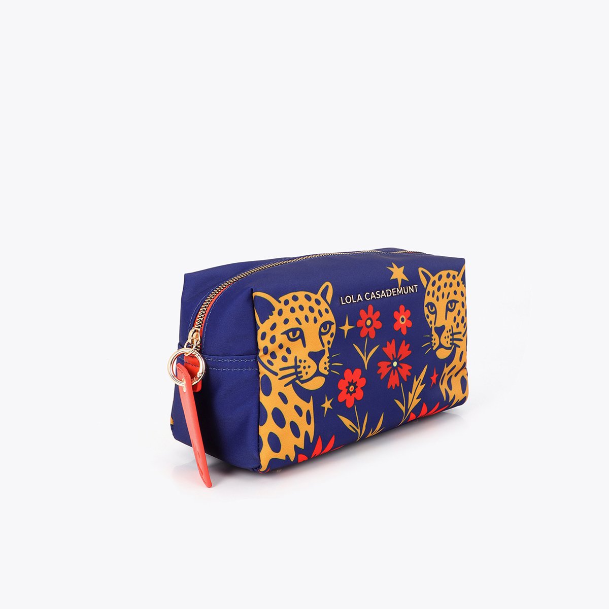 Trousse de toilette imprimé léopard bleu roi, LOLA CASADEMUNT