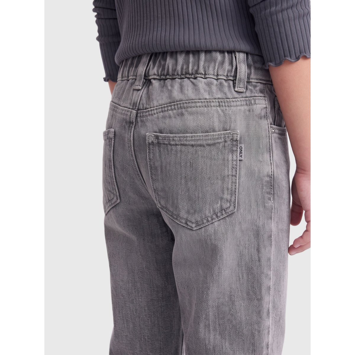 Jean Coupe Droite medium grey denim, KIDS ONLY