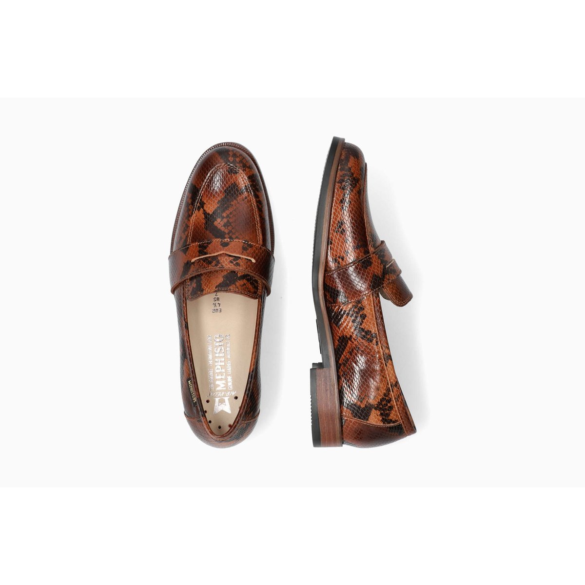 Mocassins en cuir HADELE marron 7, MEPHISTO
