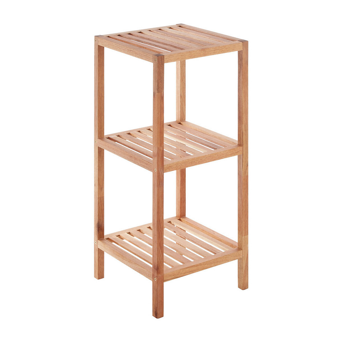 3-Tier Bathroom Storage Shelves in Walnut Wood brown , SO'HOME