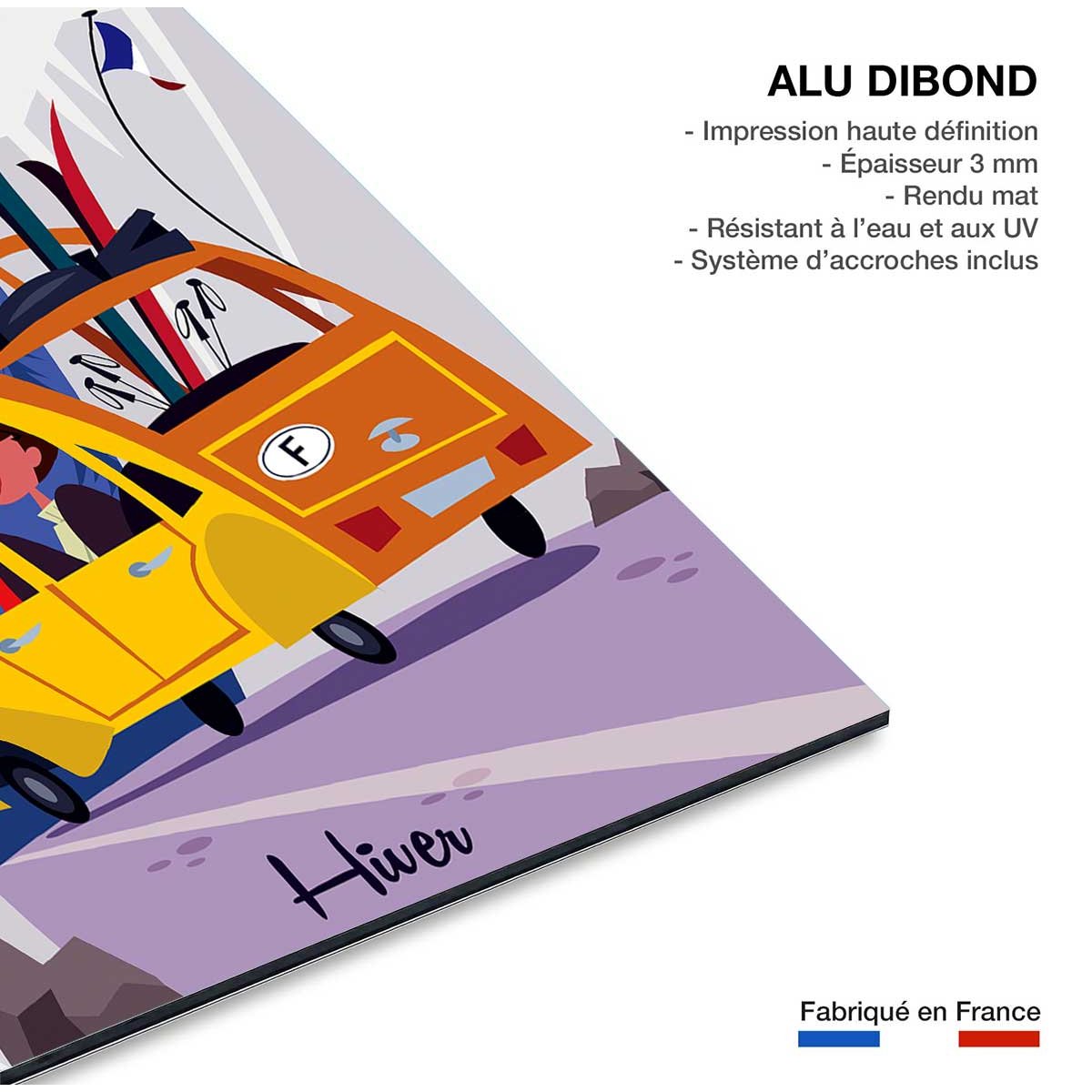 Tableau  sur la route des alpes tableau alu dibond, HEXOA