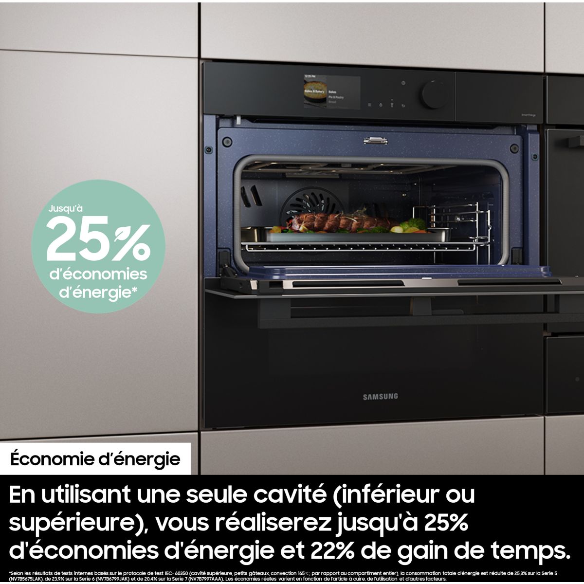 Four encastrable NV7B45502AK DualCookFlex noir, SAMSUNG
