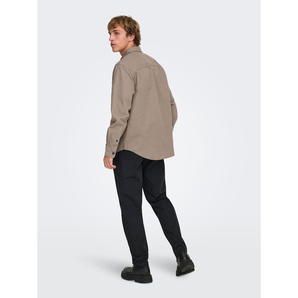 Surchemise marron - desert taupe 1, ONLY & SONS