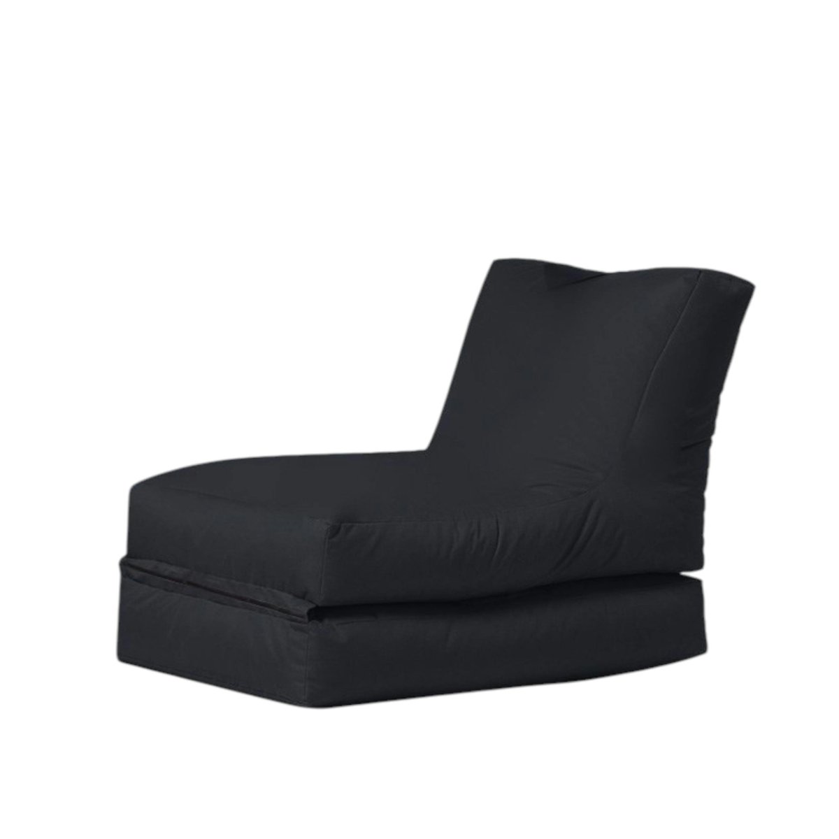 Chilienne de jardin dépliable en tissu imperméable ARTA noir, PIER IMPORT