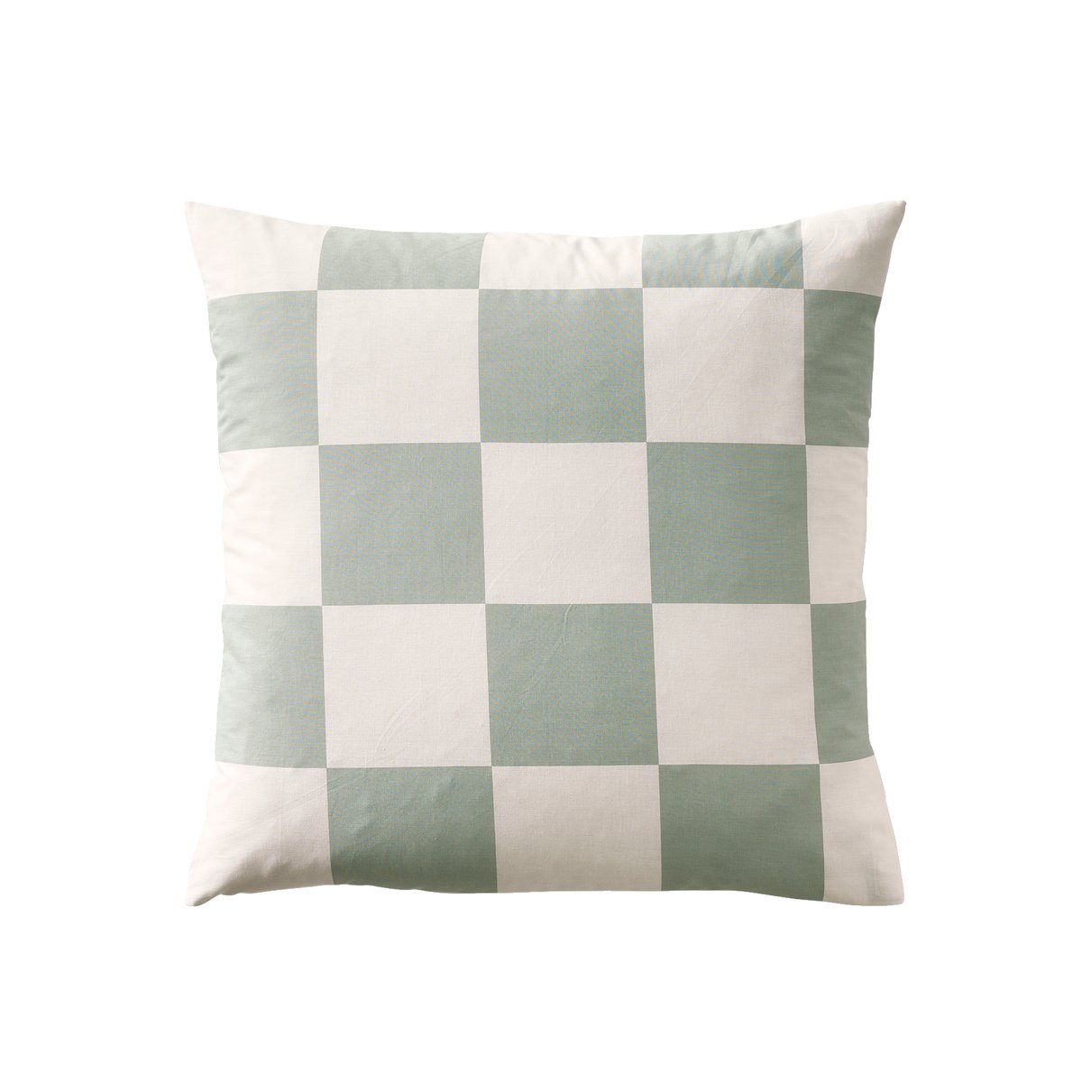 Parure housse de couette et taie d'oreiller carreaux vert, VERTBAUDET