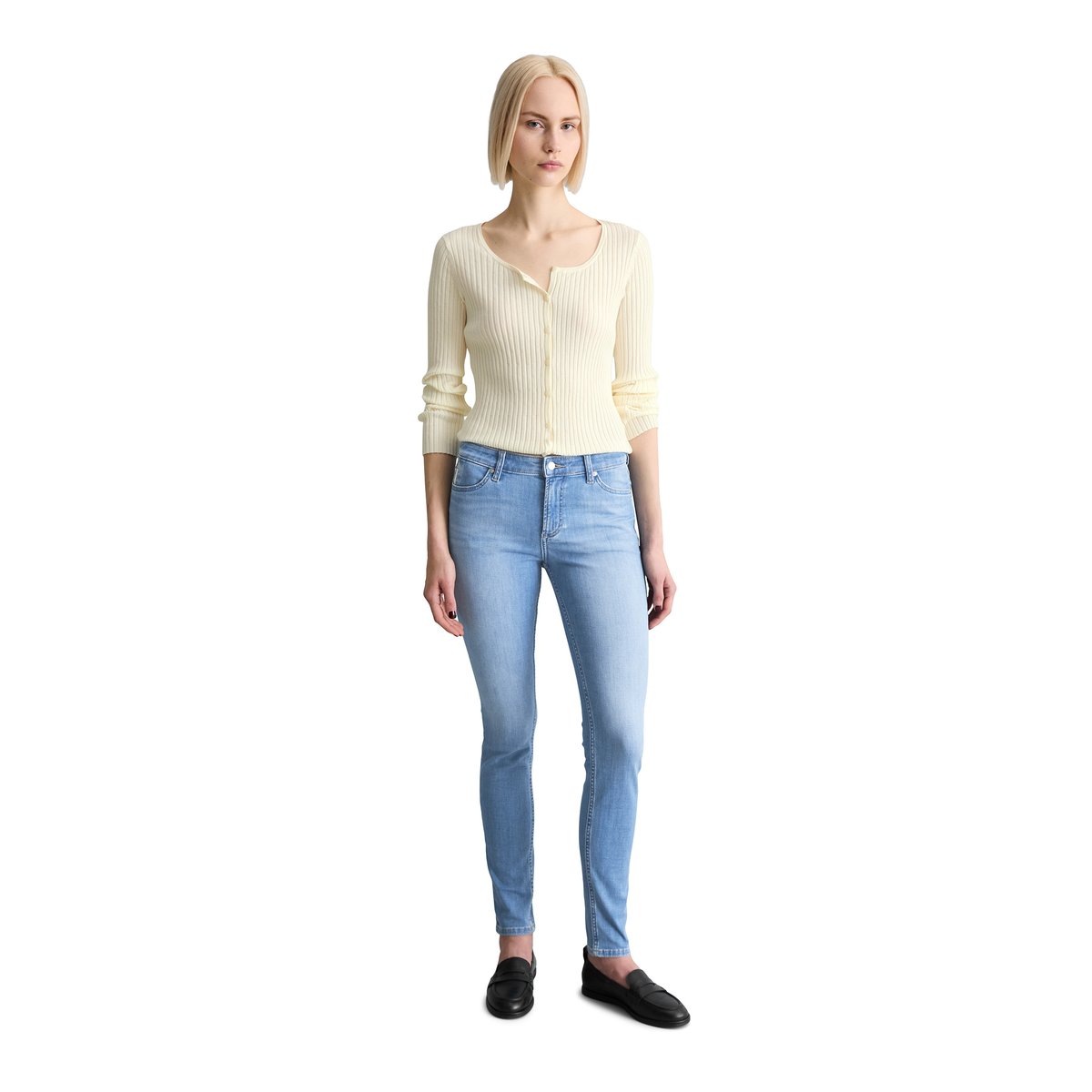 Jeans modèle Kaj skinny en coton bio mélangé bleu clair, MARC O’POLO DENIM