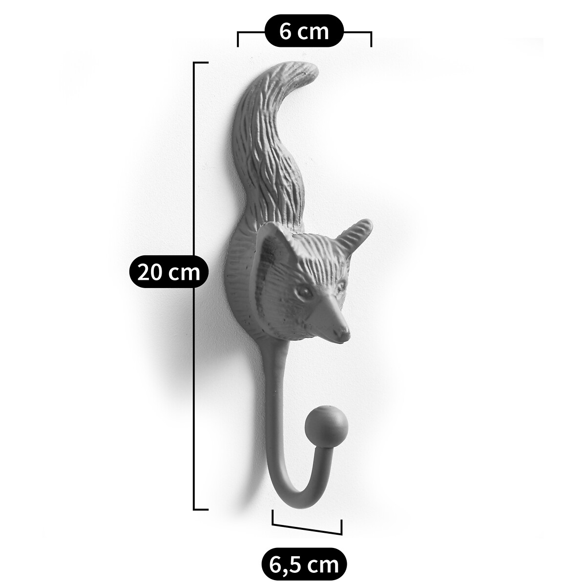 Porte-manteau, patère murale renard, Malou orange brûlée, AM.PM