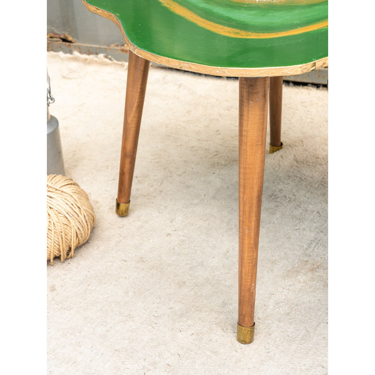 Tables gigognes en bois vertes Barbara N°171 - Bon état bois foncé, DEBONGOUT