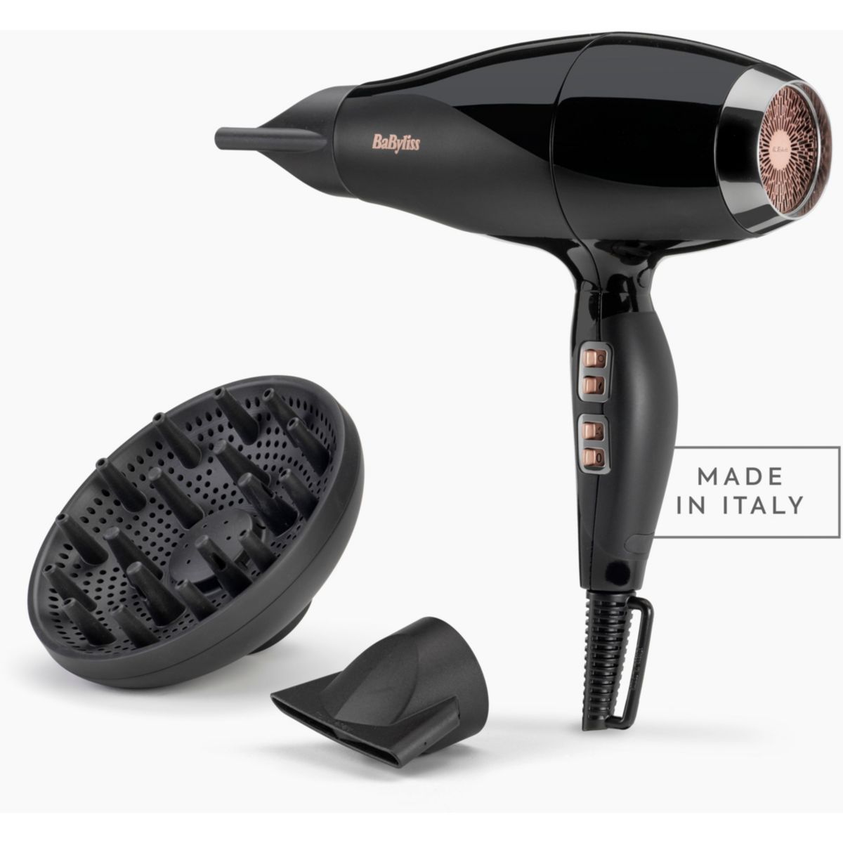 Sèche cheveux professionnel Air Power Pro 2300 6716DE noir et gris, BABYLISS