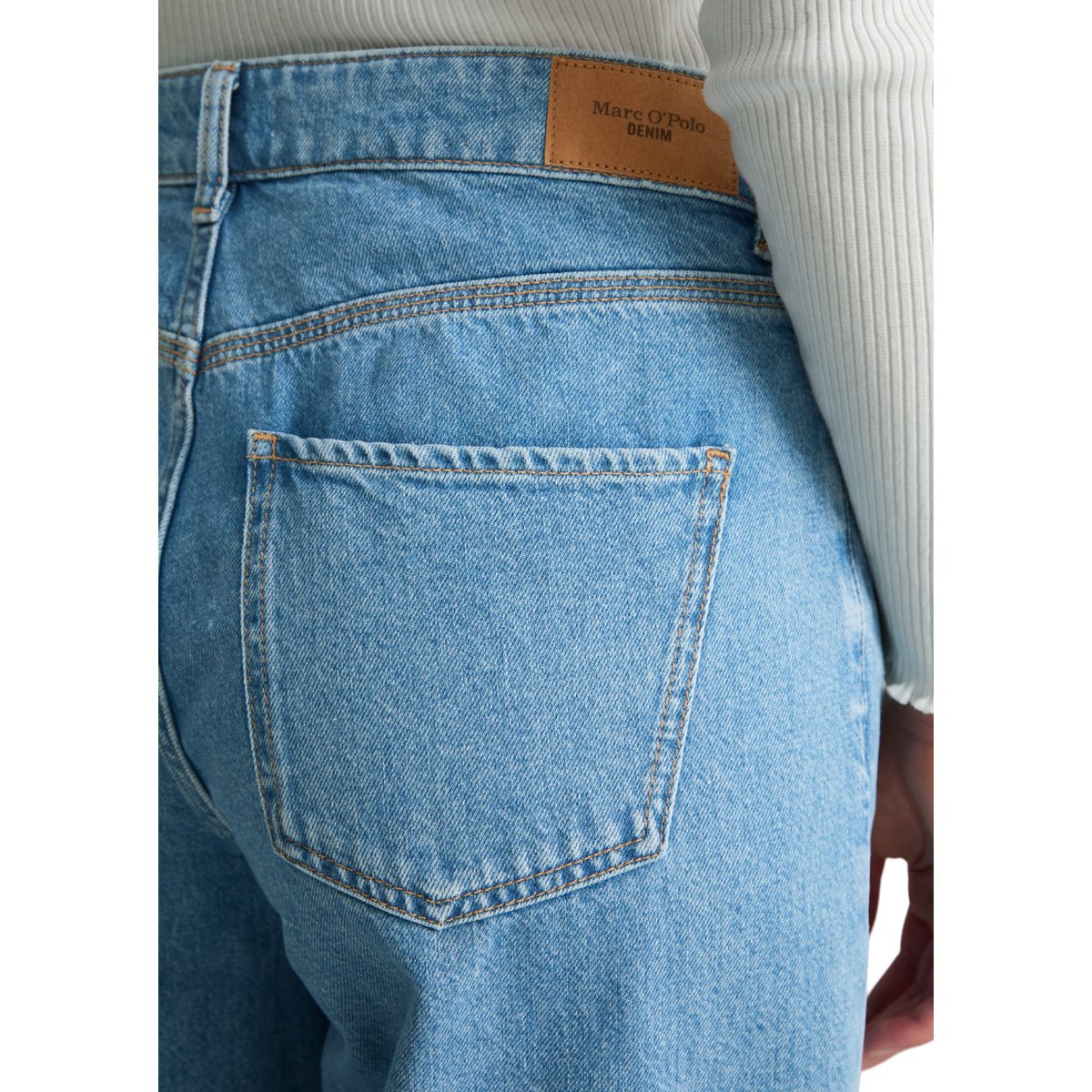 Jeans modèle Tomma wide en coton bio non extensible bleu, MARC O’POLO DENIM