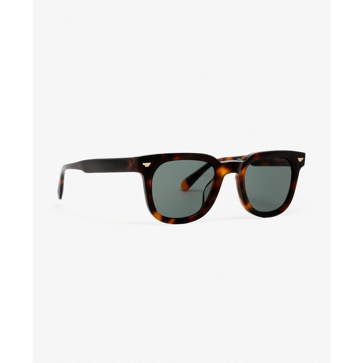 Lunettes de soleil rétro carrées écaille/verres verts, SUPERDRY