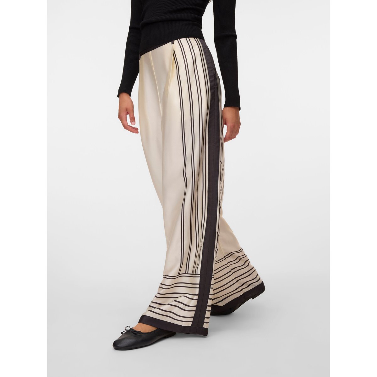 Pantalon À Jambe Large birch, VERO MODA