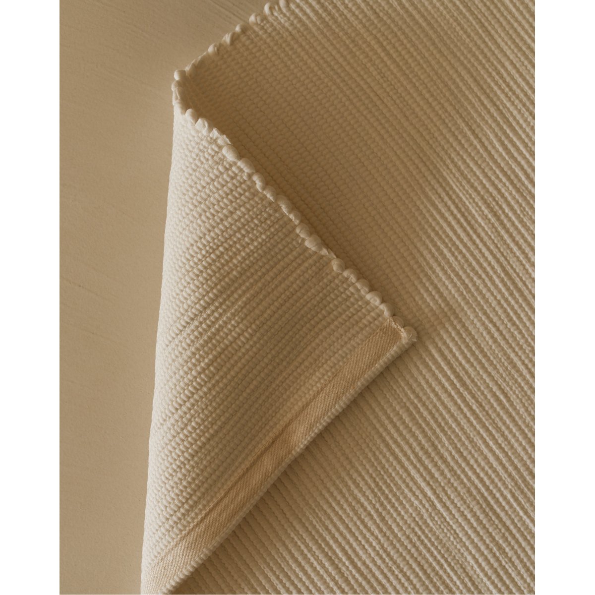 Tapis en tissus naturels blanc 50x70 cm blanc, HANNUN