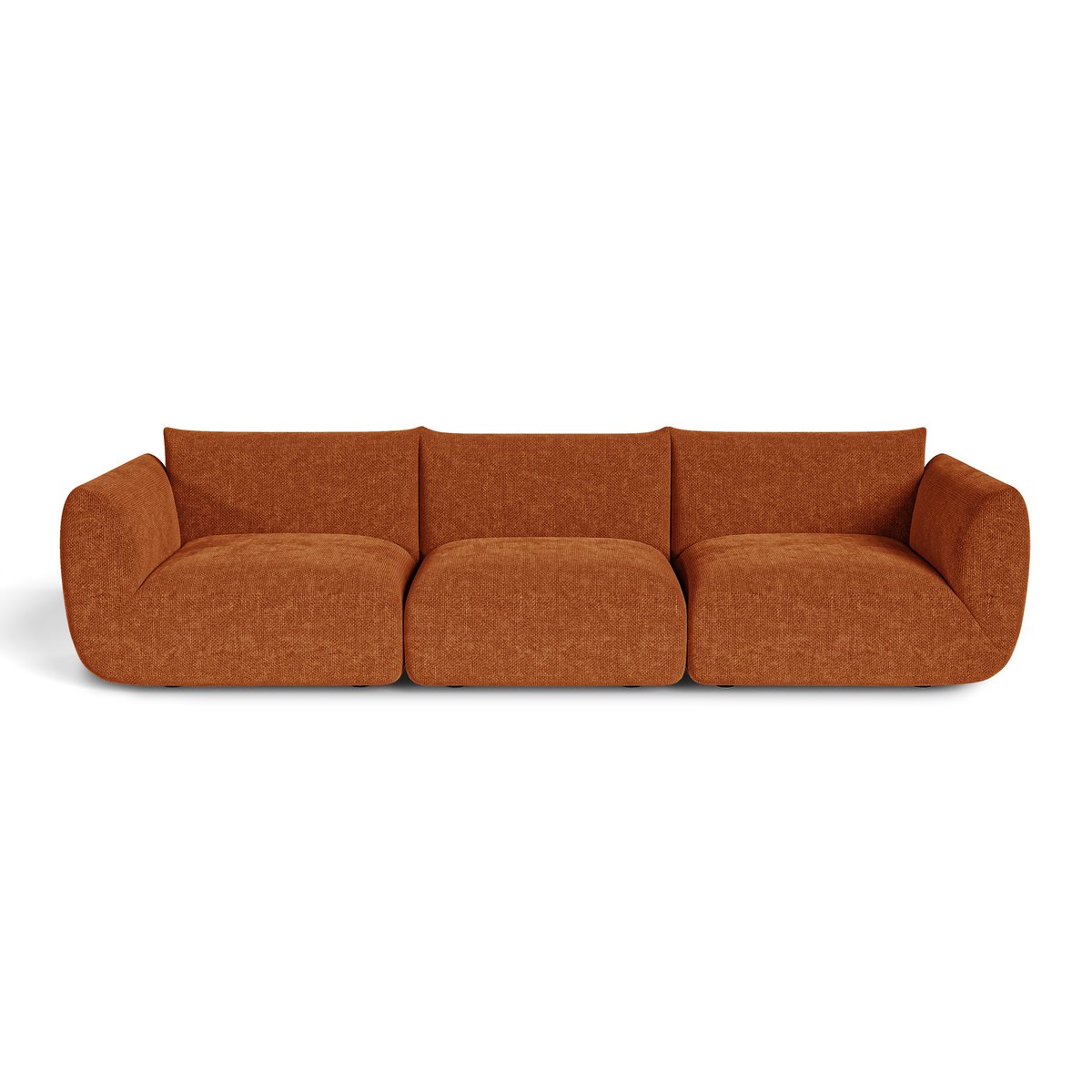 Canapé modulable 5 places en velours chenillé NOOMA terracotta, SIA HOME