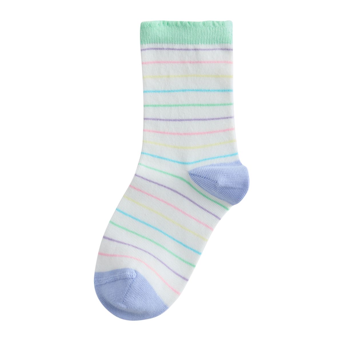 Socquettes en coton à rayures/pois, 7 paires rose et violet, NEXT