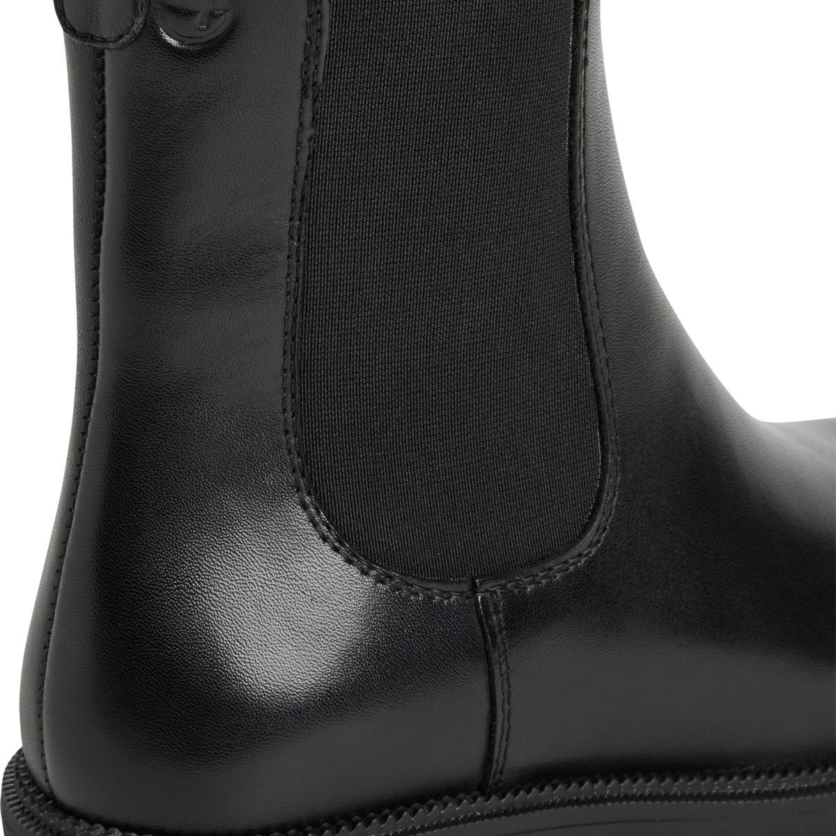 Bottine Chelsea en cuir noir, TAMARIS