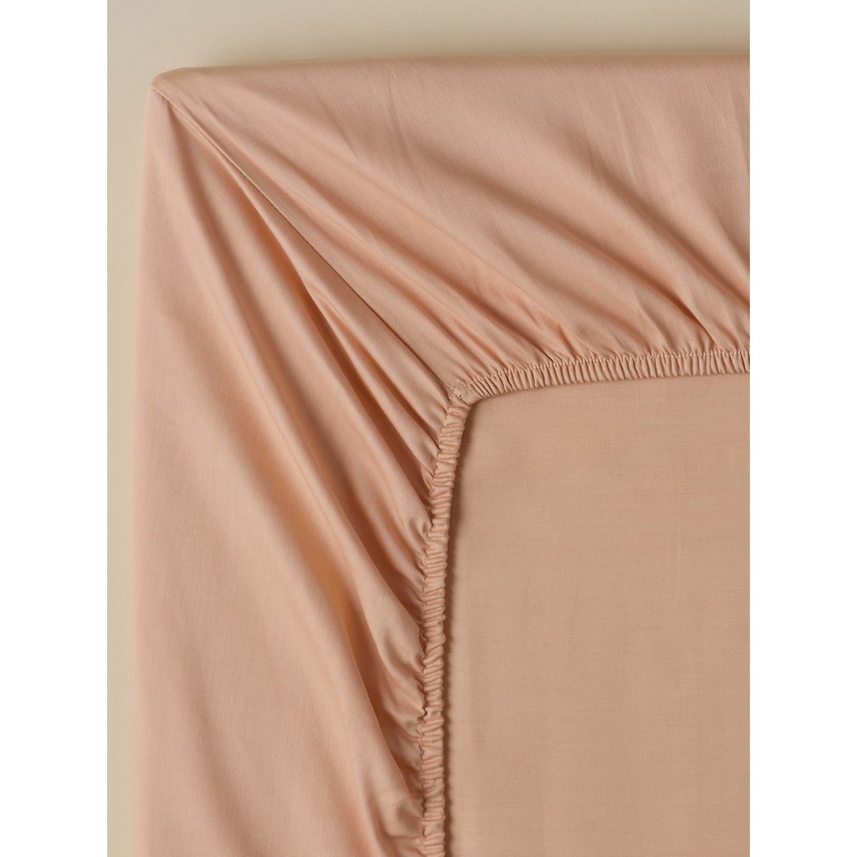 Drap-housse satin de coton "ANOUK" nude, CYRILLUS
