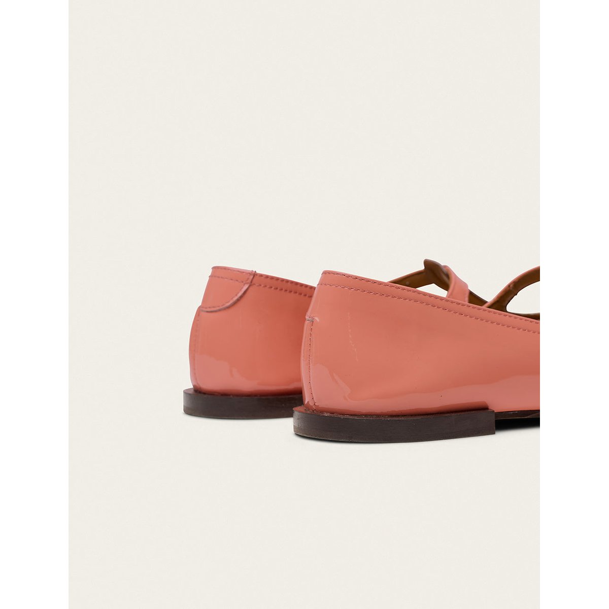 Ballerines NOLA cuir verni pêche, ODAJE