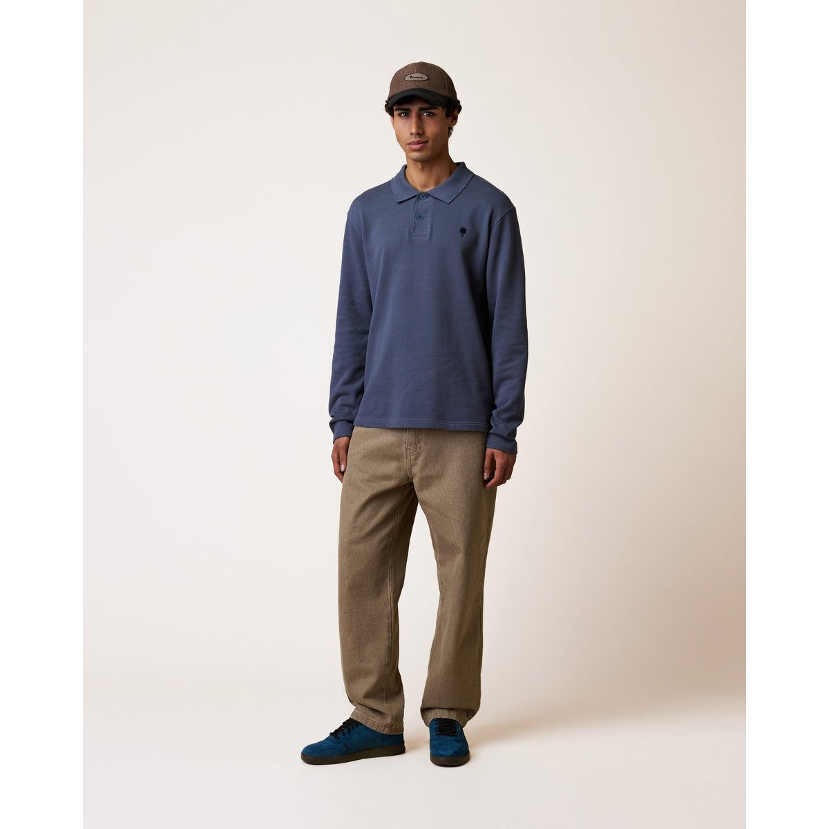 Polo en maille bleu marine, FAGUO