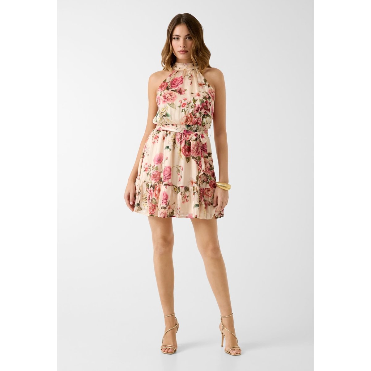 Robe Mini Imprimée rose floral, GUESS