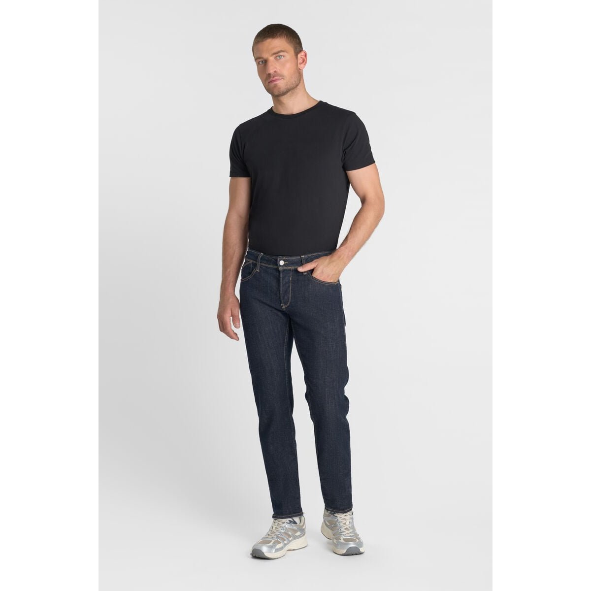 Pantalon droite en jeans ZULIGI purple, LE TEMPS DES CERISES