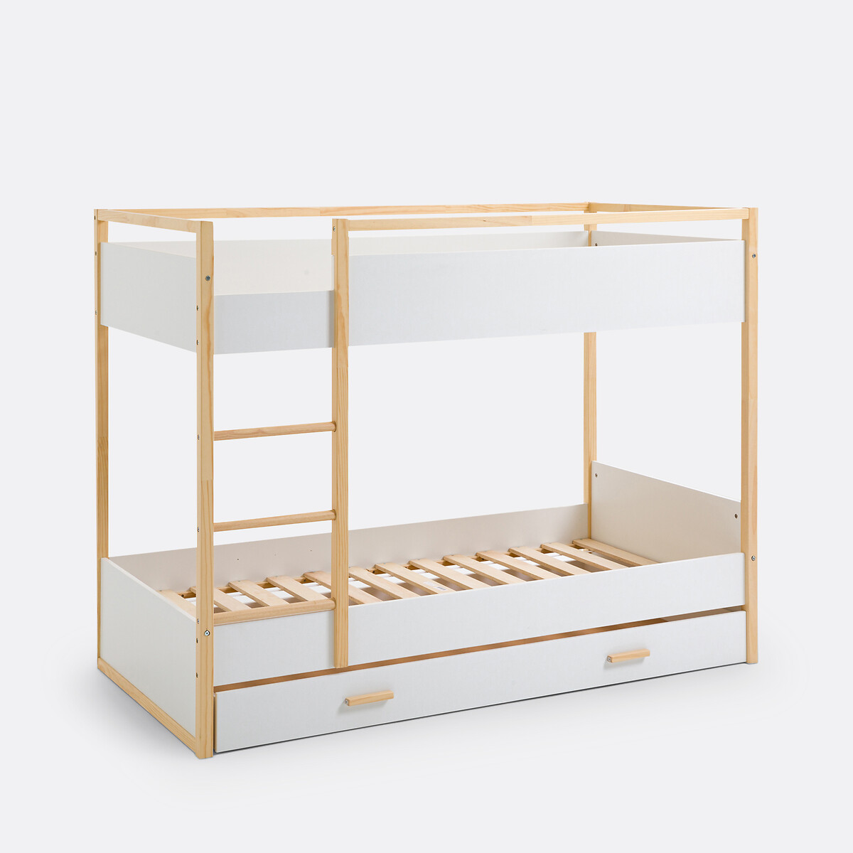Letti a castello, Asly bianco/legno, LA REDOUTE INTERIEURS