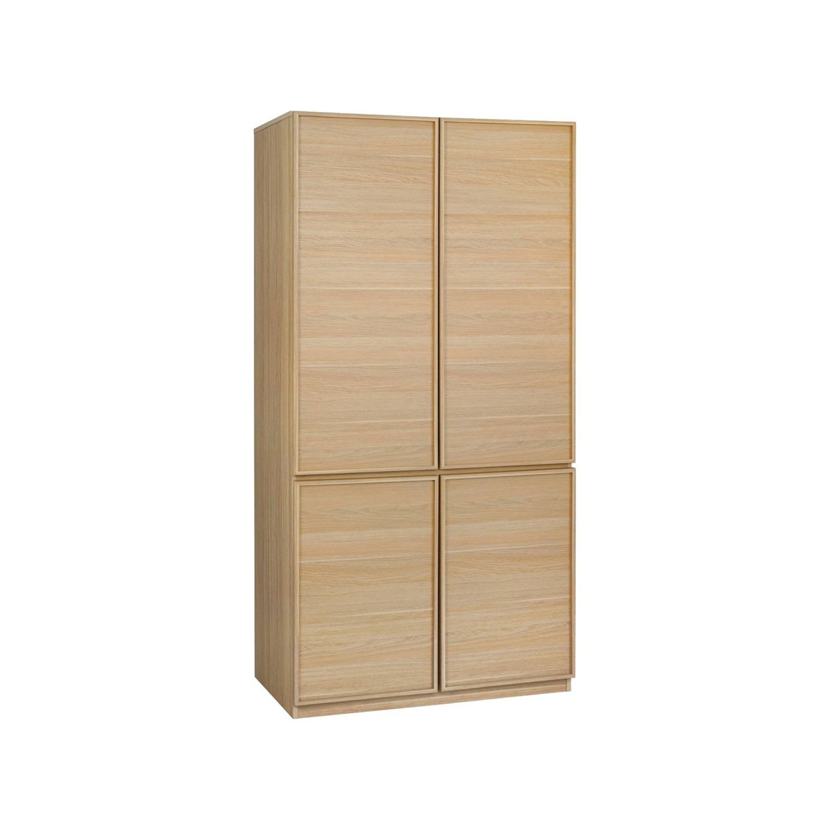 Module dressing décor bois 4 portes 1 penderie KUBA naturel, SWEEEK