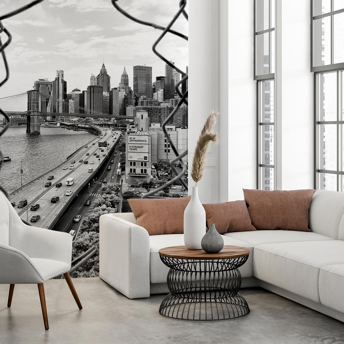 Papier peint New York vertical intissé, HEXOA