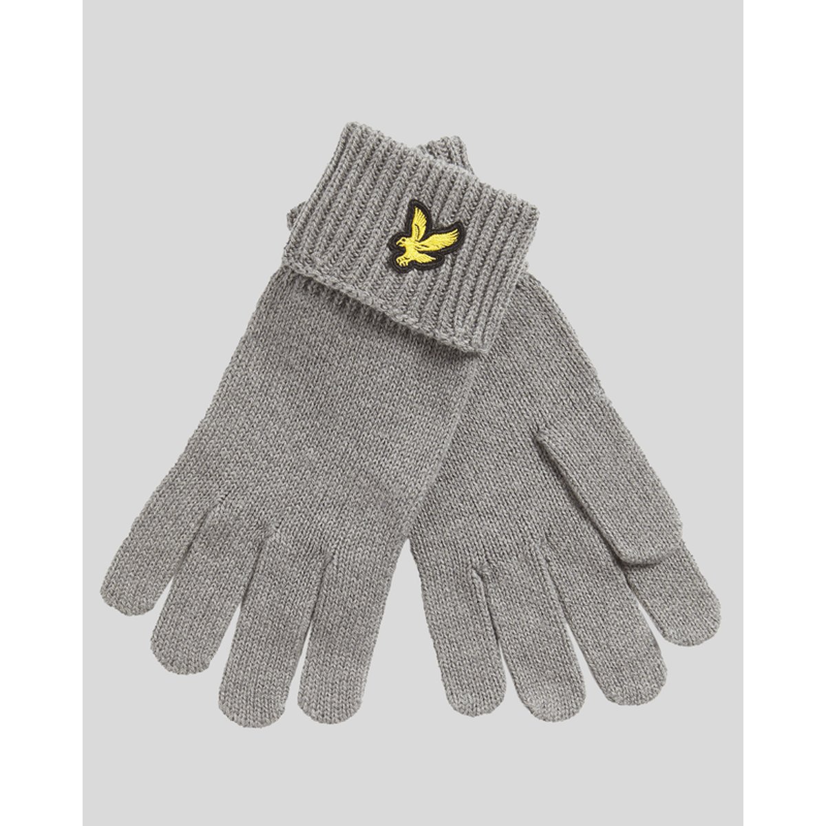 Gants en mélange de laine gris mid chiné, LYLE & SCOTT