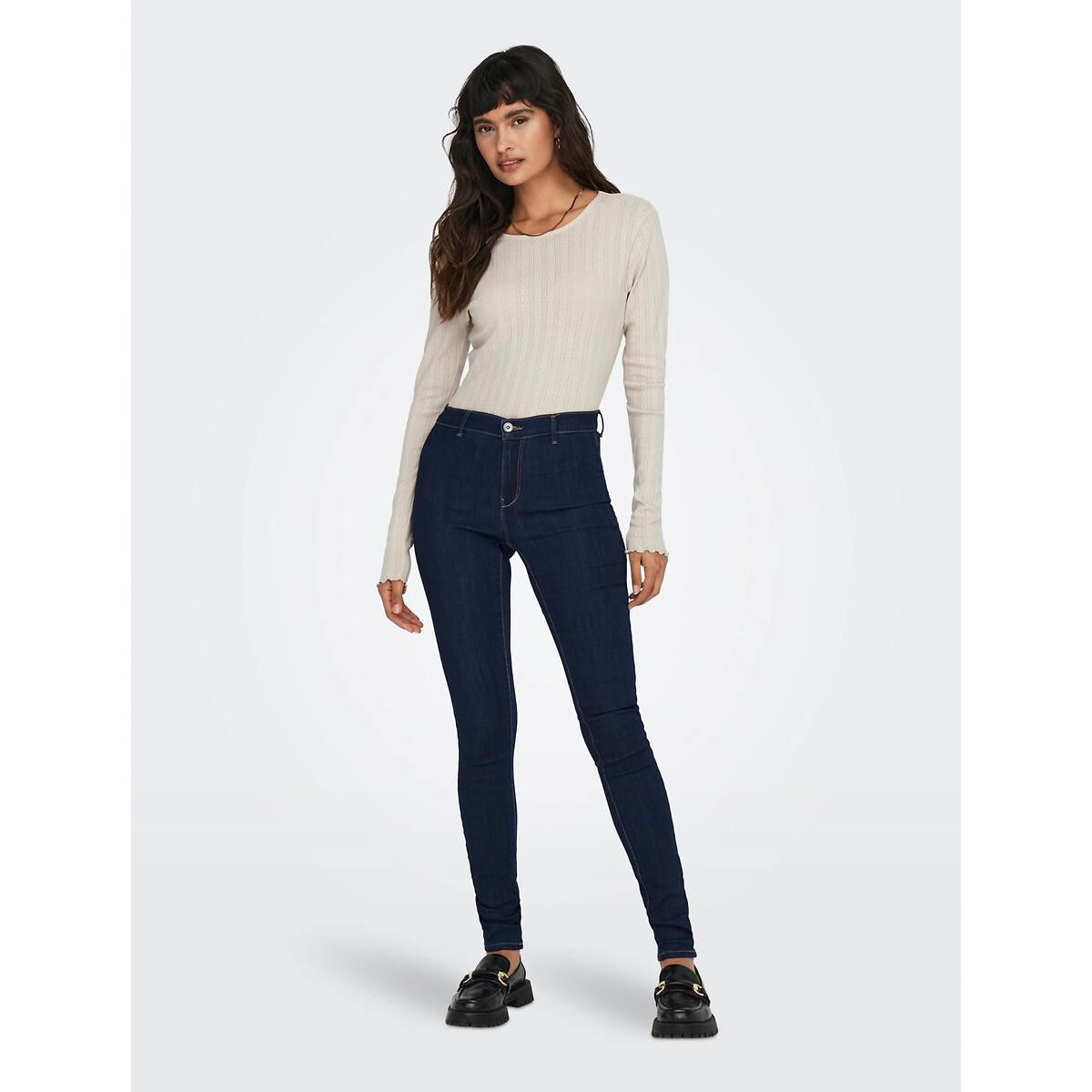 T-shirt manches longues ecru, ONLY PETITE