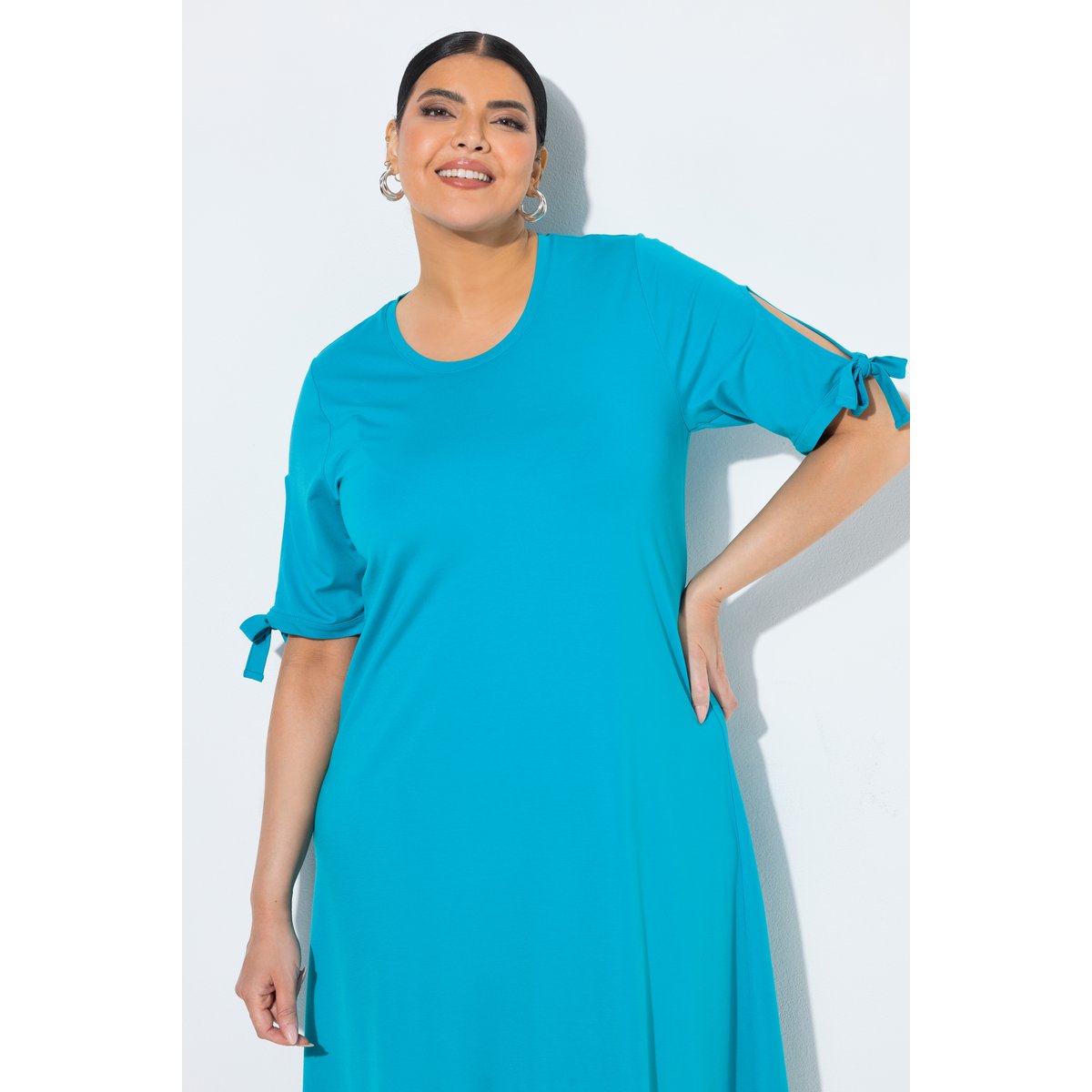Robe longueur midi aqua turquoise, ULLA POPKEN
