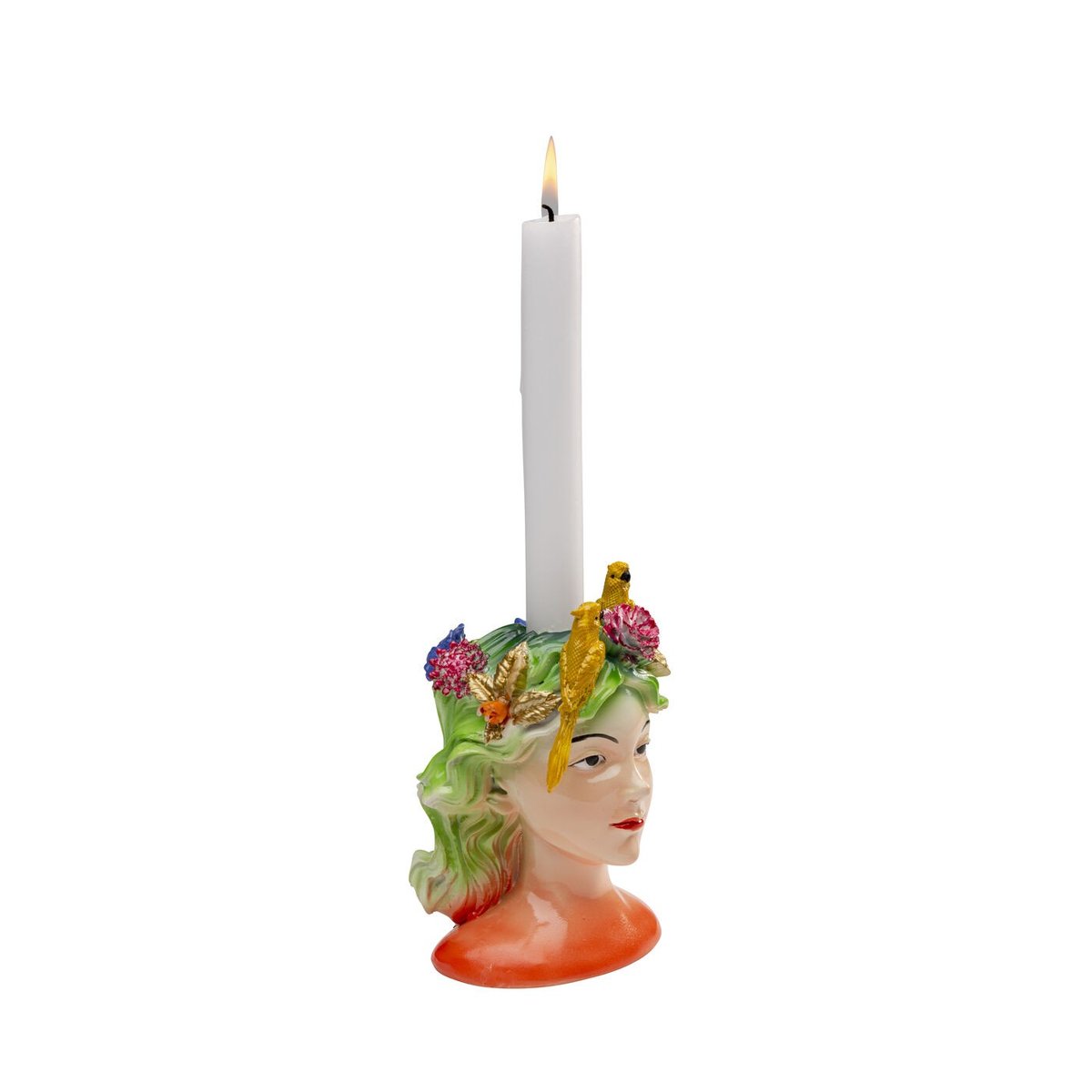 Chandelier femme et perroquets multicolore, KARE DESIGN