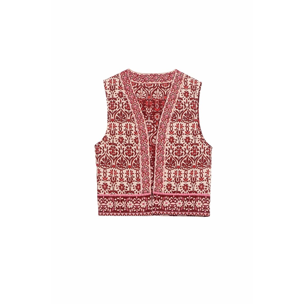 Printed Sleeveless Jacket, VILMA pink print, LA PETITE ETOILE